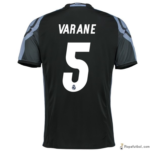Camiseta Real Madrid Replica Tercera Ropa Varane 2016/17 Negro